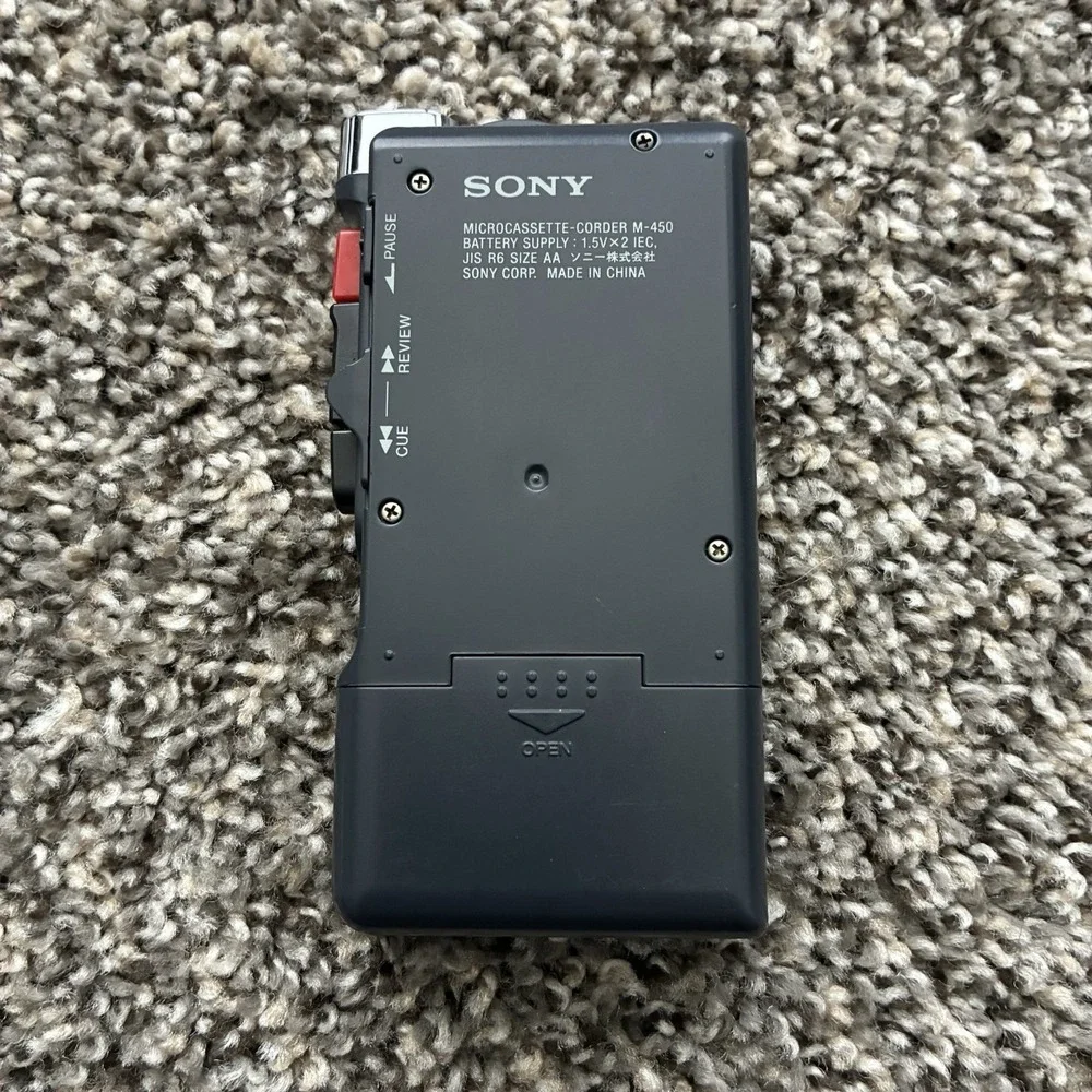 Sony M-450 Microcassette-Corder Clear Voice Plus Handheld Voice Recorder TESTED